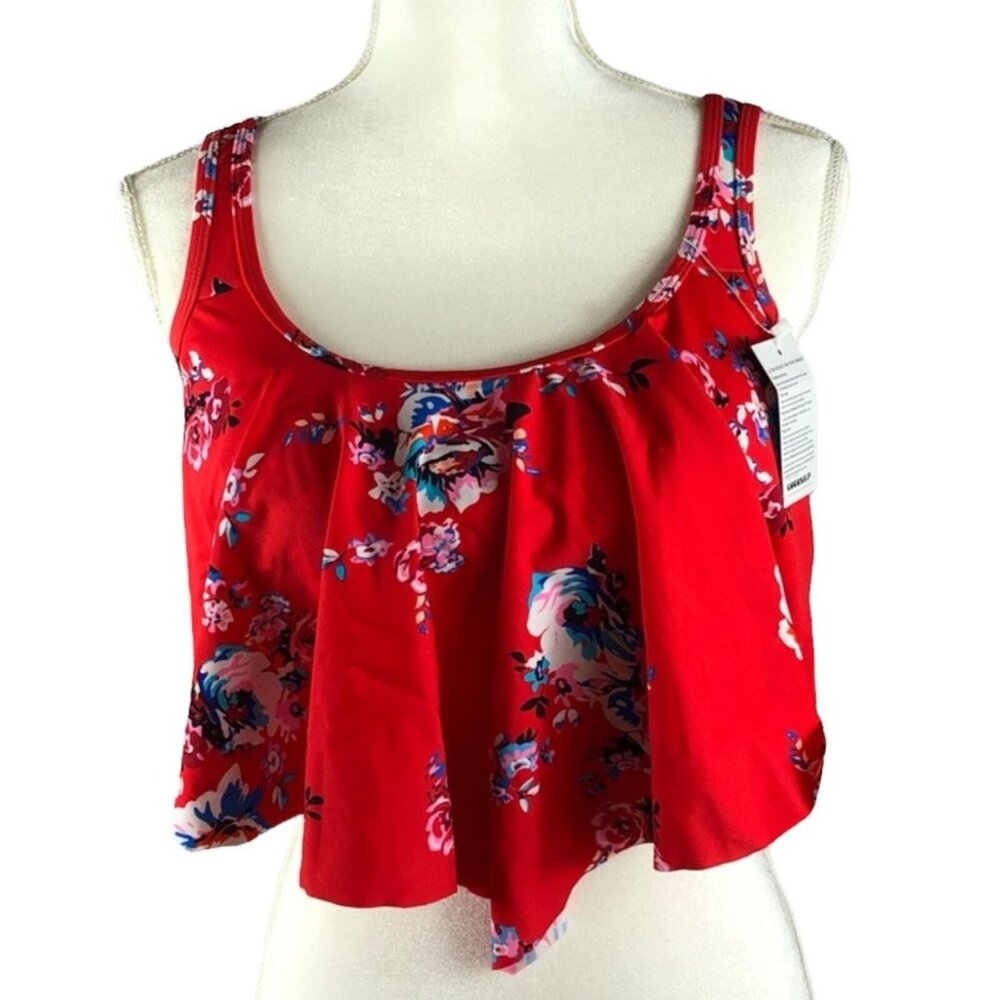 Cocoship Swimsuit Top NWT Red Size 8